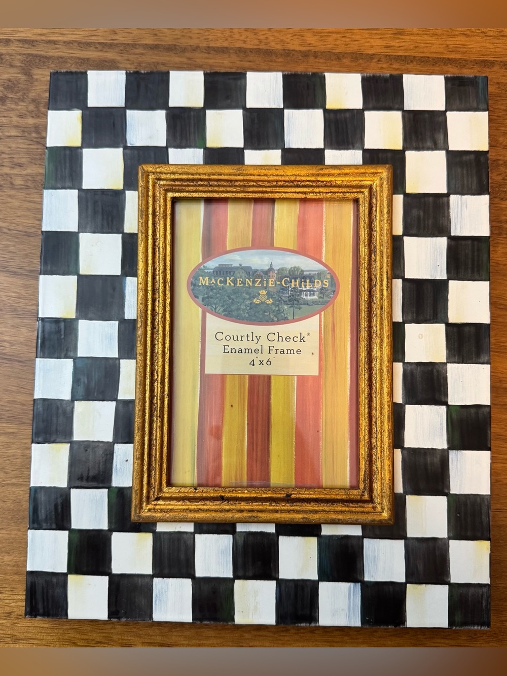 MacKenzie-Childs Courtly Check Picture Frame 4" x 6"